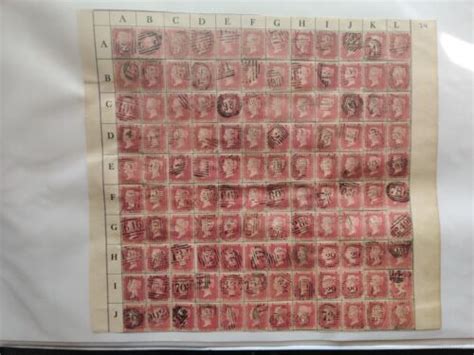 GB Victorian SG40 1d Penny Red Star Line Engraved Plate 62 Qv Postage