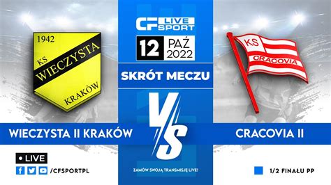 Skr T Meczu Wieczysta Ii Krak W Cracovia Ii Youtube