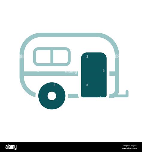 Caravan Trailer Vector Isolated Icon Camping Sign Graph Symbol For