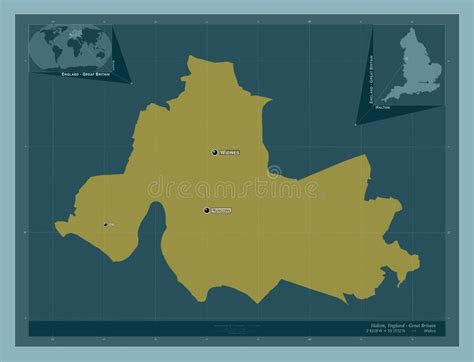 Halton England Great Britain Solid Labelled Points Of Citie Stock