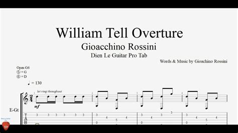 Easy Version William Tell Overture Guitar Tutorial TAB YouTube