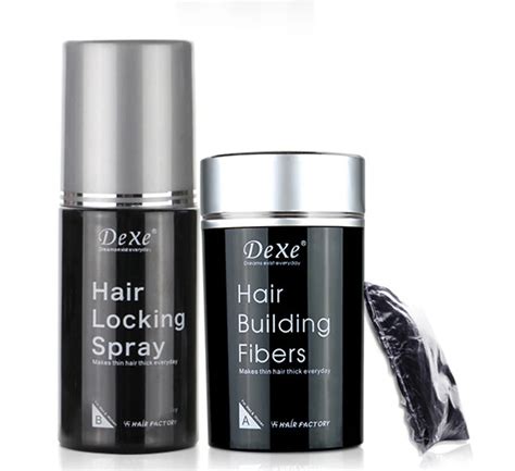 22g Hair Building Fibers + 100ml Hair Locking Spray Thicker Hair Fibers ...