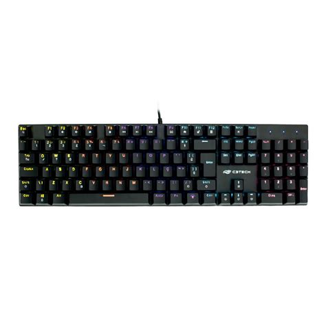 Teclado Gamer Mecanico C Tech Switch Blue Rgb Ilumina O Multicores