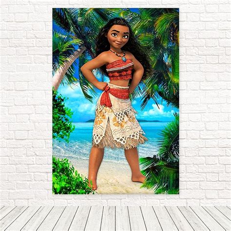 Painel Retangular Tecido Sublimado 3D Moana 1 50 X 2 20 WRT 2226 Wear