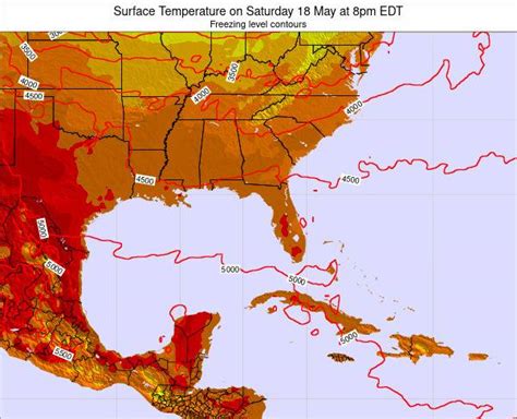 Georgia-USA Surface Temperature on Sunday 11 Jul at 8pm EDT