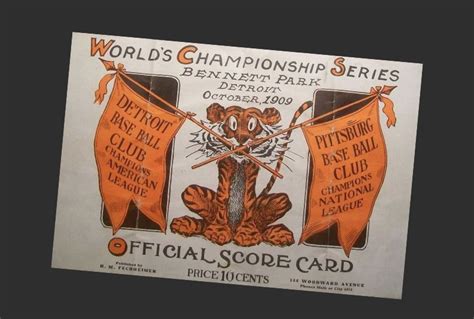 1909 World Series Scorecard – Baseball Egg