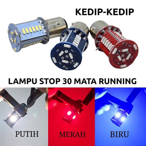 Jual PROMO LAMPU STOP REM 30 MATA LED KEDAP KEDIP DAN JALAN 2 MODE