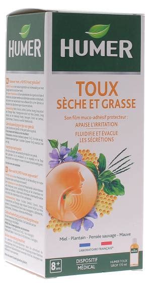 Humer toux sirop sirop contre la toux sèche ou grasse