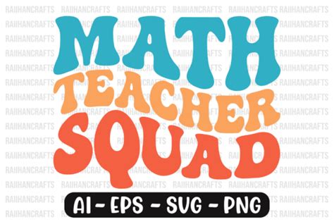 Math Teacher Squad Retro Wavy Svg Graphic By RaiihanCrafts Creative