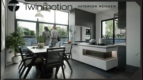 Twinmotion Interior Dining And Kitchen Render Workflow Archviz Youtube