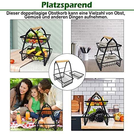 St Ckig Obst Etagere Metall Obstschale Abnehmbar Obst Halter K Che