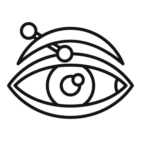 Premium Vector Eye Piercing Icon Outline Eye Piercing Vector Icon For