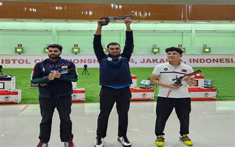 Jakarta Bharatiya Shooters Secure Gold Medal In Mens 10m Air Pistol