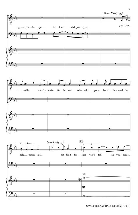 Save The Last Dance For Me Sheet Music by Ed Lojeski (SKU: 00225457 ...