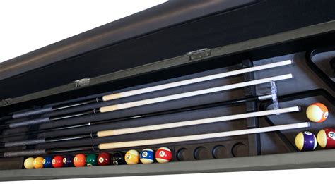 Pool Table Accessories Storage Bench in Carbon Grey - Dynamic Billiard Canada | Online Pool ...