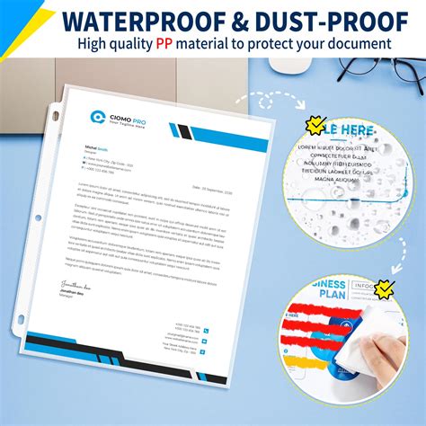 snapklikcom sheet protectors  inches   ring binder pvc