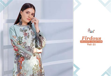 Shree Fabs Firdous Exclusive Collection Vol Cotton Chiffon Salwar