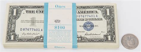 Lot 417: Pack of 100 1957 Silver Certificates | Case Auctions