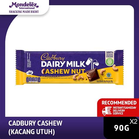 Jual Cadbury Coklat Cashew Whole Nut Regular 90g Coklat Dan Susu Yang