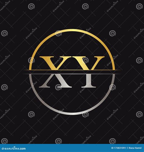 Creative Letter Xy Logo Vector With Gold And Silver Colors Abstract