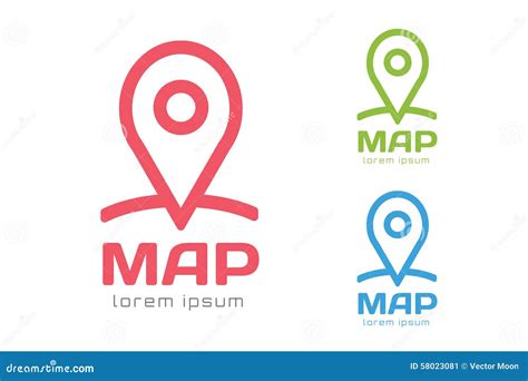 Map Pin Vector Logo Icon Template Travel Logo Stock Vector