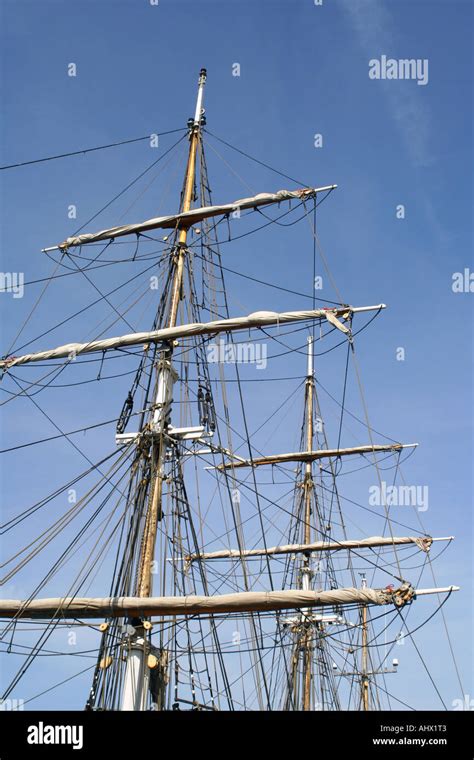 Tall Ship Rigging Scotland Uk Stock Photo Alamy