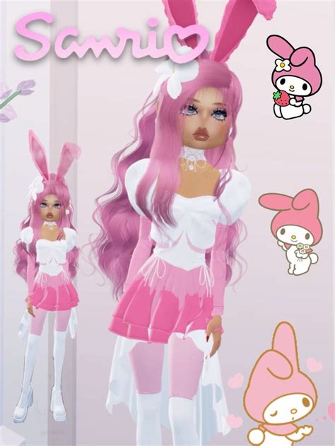 Dti Dress To Impress Theme Cosplay Sanrio My Melody In 2024