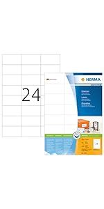 HERMA 4360 Adressaufkleber DIN A4 70 X 36 Mm 25 Blatt Papier Matt