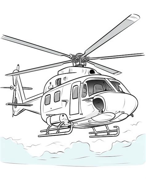 Page Photos Conception Coloriage Helicoptere Photos De