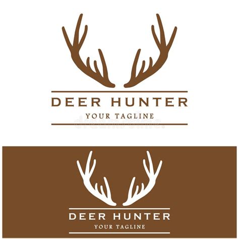 Deer Antler Vector Slogan Stock Illustrations 50 Deer Antler Vector