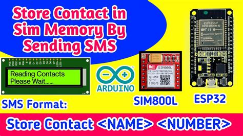 Store Contact By Sending Sms In Sim L Gsm Sim L Sms Esp