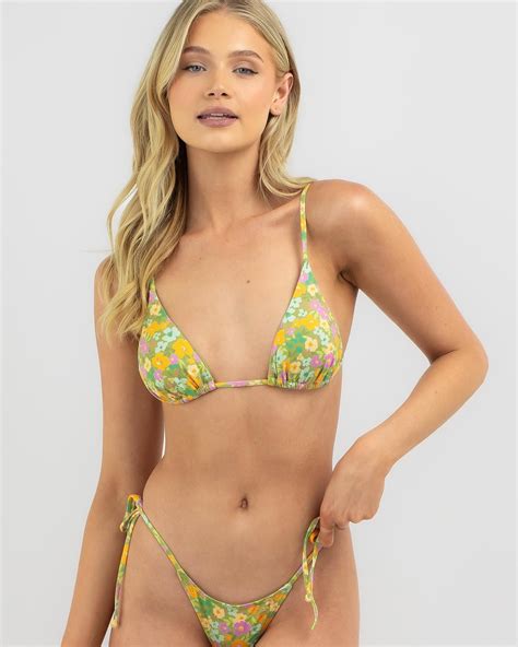 Shop Billabong On The Bright Side Tall Sliding Triangle Bikini Top In