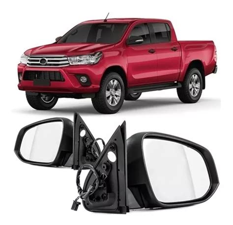 Retrovisor Hilux Srv Sw4 Elétrico Pisca Capa Cromada Parcelamento