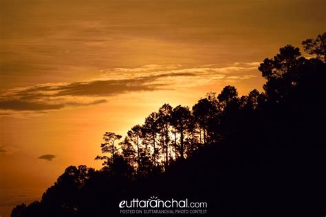 A golden sunrise at kausani - Uttarakhand Photos