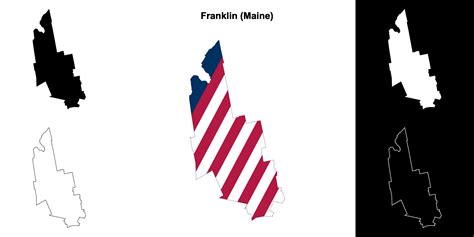 Franklin County, Maine outline map set 43223940 Vector Art at Vecteezy