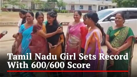 Tamil Nadu Girl Sets Record In State School Exams With 600600 Score