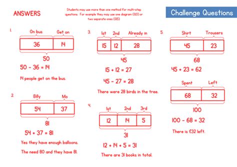 Bar Modelling Worksheet Part Whole Questions Teaching Resources