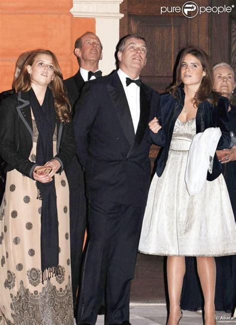 Prince Andrew With His Daughters Princess Beatrice And Princess Eugenie