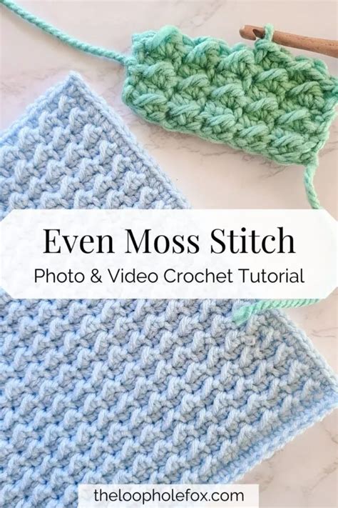 How To Crochet The Even Moss Stitch Artofit