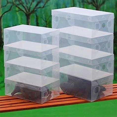 Lot De Bo Tes De Rangement Empilables En Plastique Transparent Pour