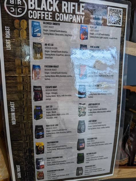 Menu At Black Rifle Coffee Company Virginia Beach