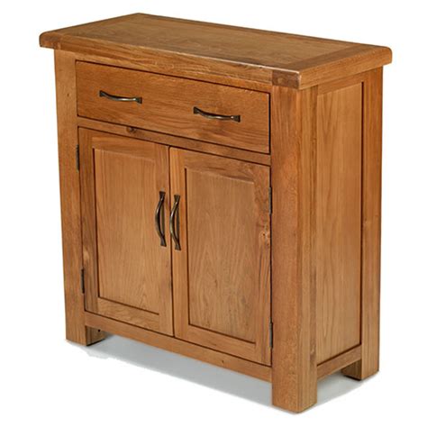 Earls Wooden Small Sideboard In Chunky Solid Oak Furniture In Fashion