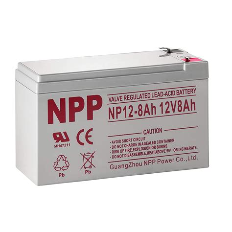 NPPower NP12 8Ah SLA Sealed Lead Acid 12V 8Ah Battery F1 Style