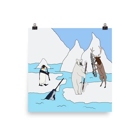 Polar Clarinet Choir Square Poster Clever Clarinetist Kansas City