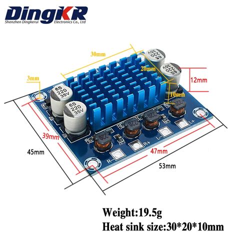 Channel Digital Stereo Audio Power Amplifier Board DC 8 26V 3A C6 001