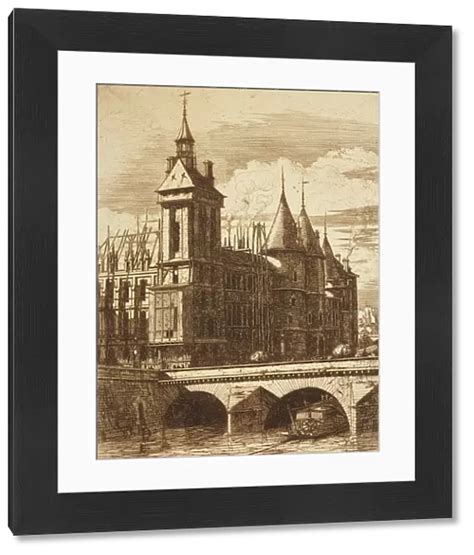 Framed Print Of The Clock Tower Paris Creator Charles Meryon