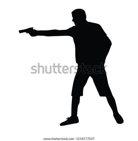 Self Defense Battle Vector Silhouette Illustration Stock Vector ...