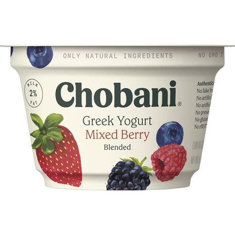 Chobani Yogurt Low Fat Mixed Berry Greek 53 Oz Instacart