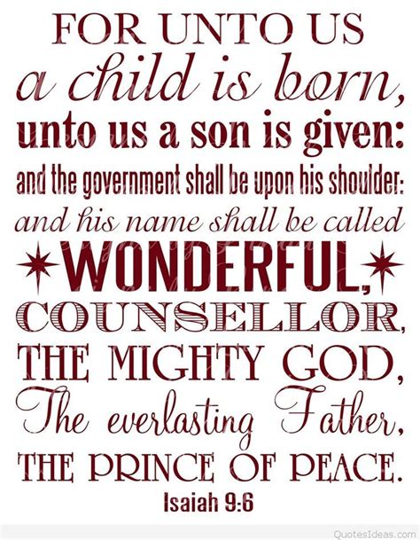 The Living — Isaiah 96 Kjv For Unto Us A Child Is Born