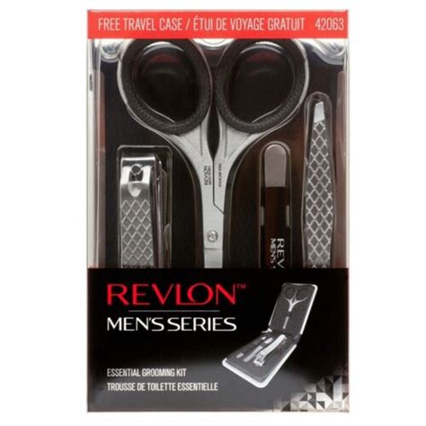 Revlon Mens Grooming Kit Nail Clipper Safety Scissors Slant Tip